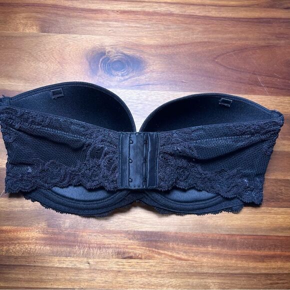 Natori black strapless bra 🖤 NWOT 🖤 three prong band 🖤 34D - Picture 2 of 6